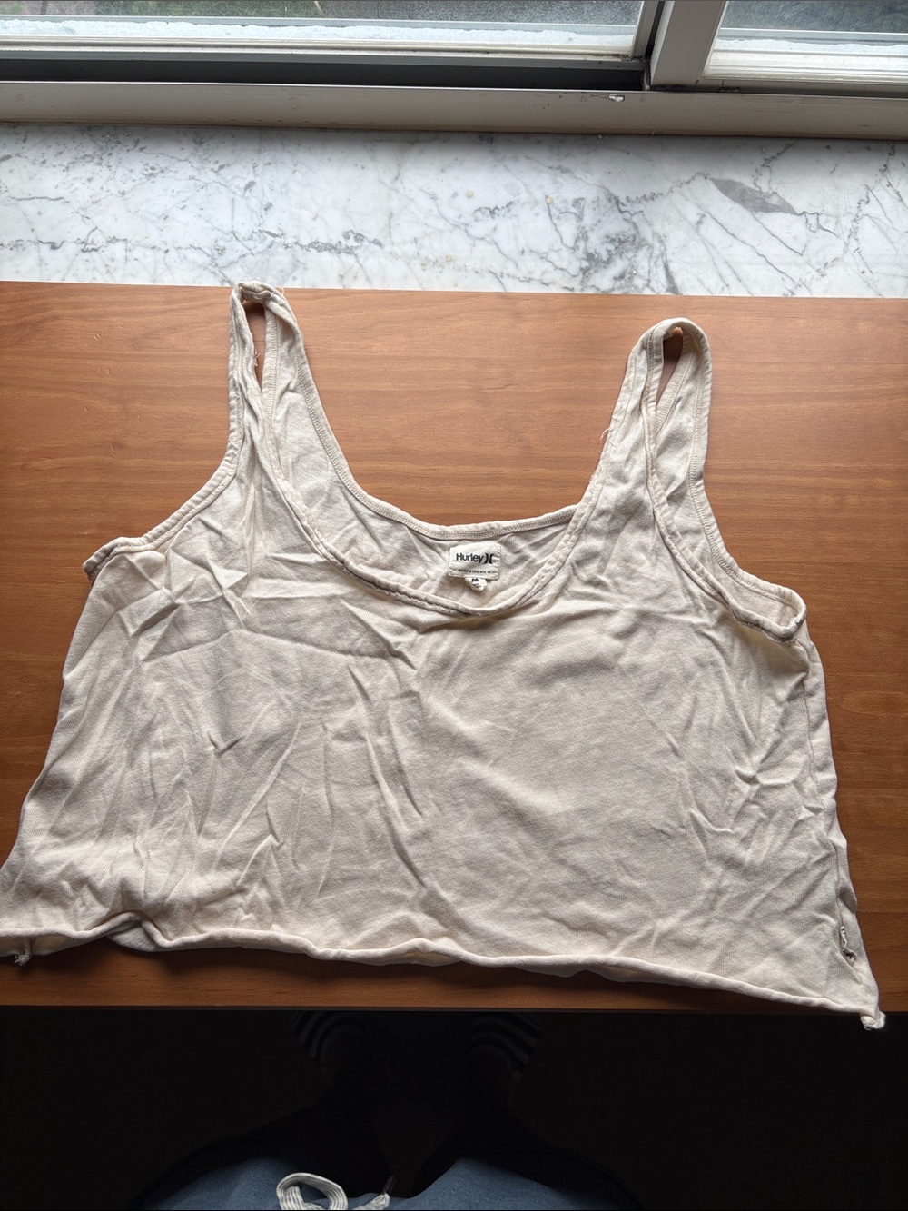 Hurley Beige Cropped Tank Top